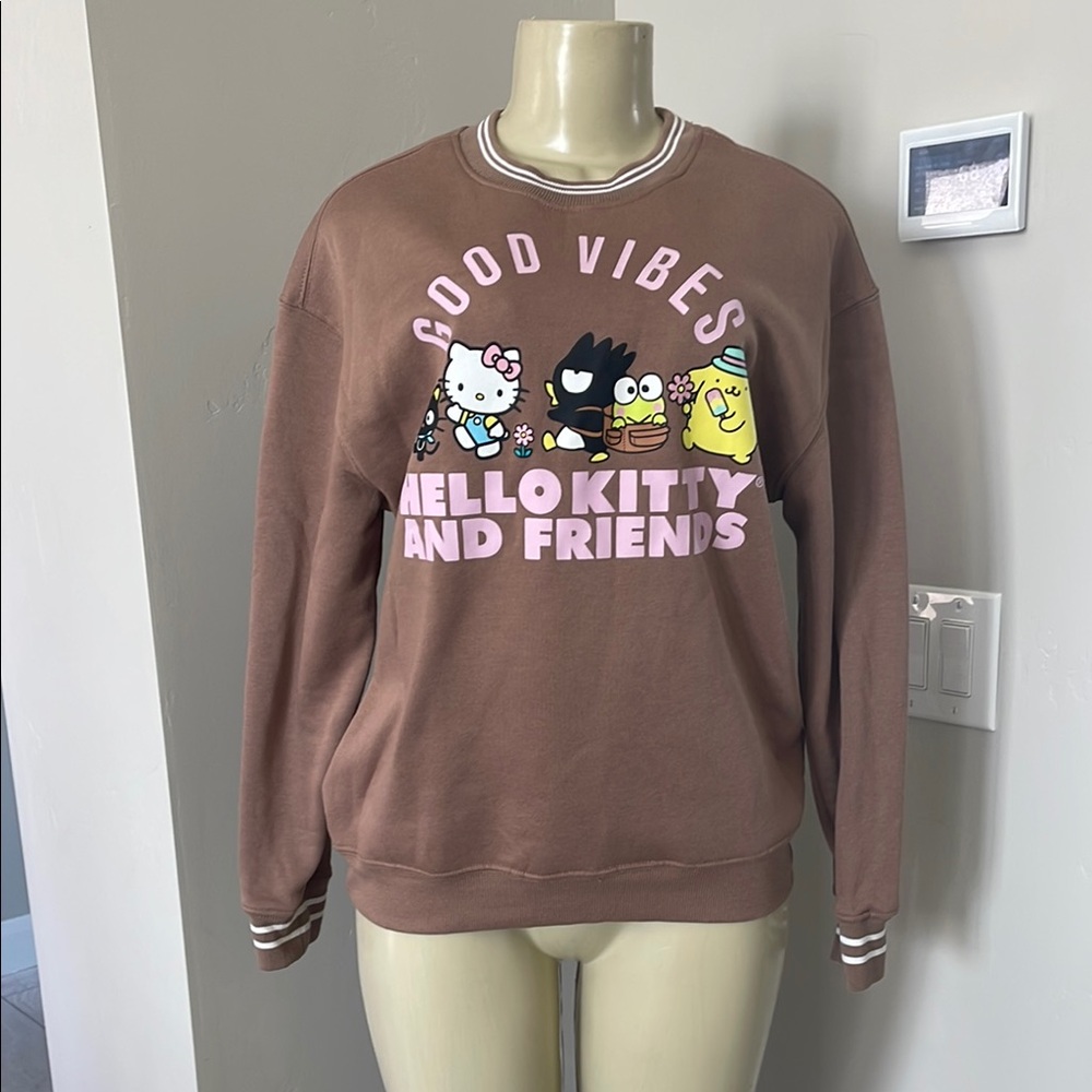 Hello Kitty and Friends Brown Sweatshirt size medium NWOT